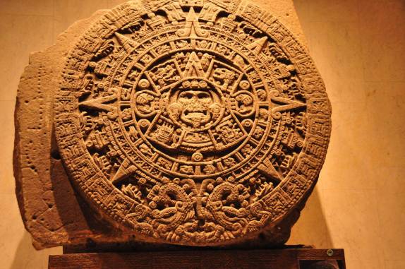 O famoso 'Calendário Asteca', no Museu Nacional de Antropologia, na Cidade do México, capital do país